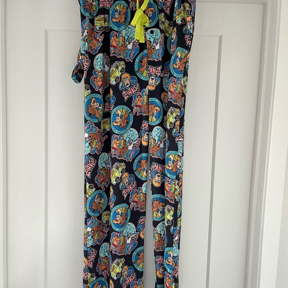 Cartoon Print Pajamas - Black and Blue